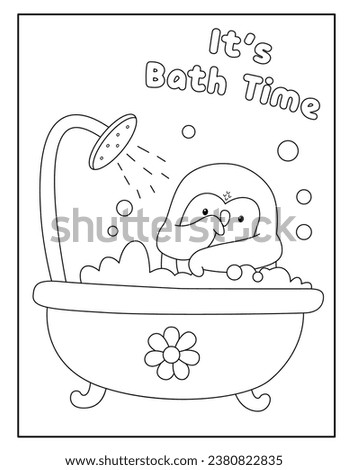 Penguin coloring pages for kids