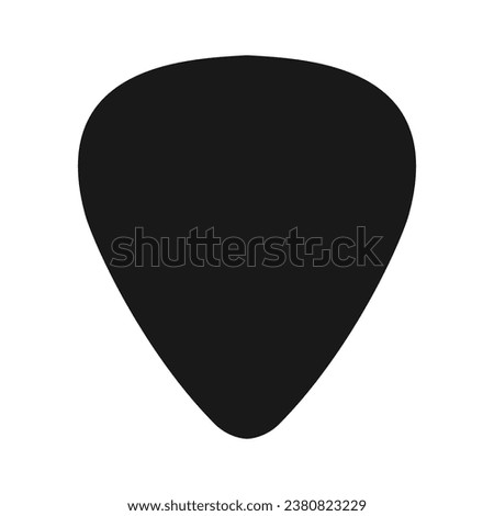 vector blank solid guitar picks vector icon isolated on white background