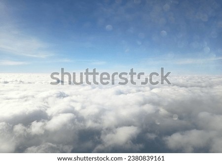 Cloud picture that taken inside of airplane at more the 36000 feet above sea level