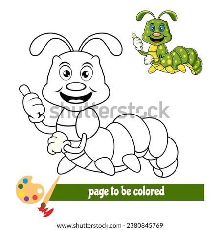 ilustration Cartoon caterpillar coloring pictures