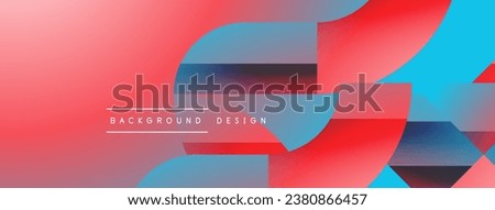 Simple geometric forms - dynamic geometric abstract background. Visual symphony of shapes and lines design for wallpaper, banner, background, landing page, wall art, invitation, prints, posters Royalty-Free Stock Photo #2380866457
