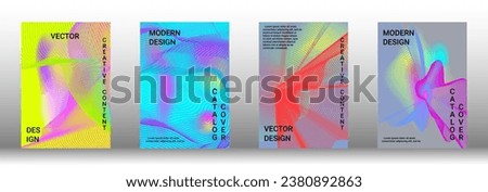 Minimum vector coverage. A set of modern abstract covers. Rich design VIP. Future futuristic template with abstract current forms for banner design, poster, booklet, report, magazine. 