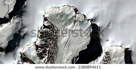 ice flower,  photographs of the frozen regions of the earth from the air, abstract naturalism.