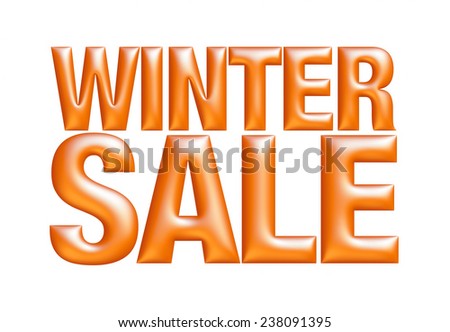 Winter Sale text on white background.