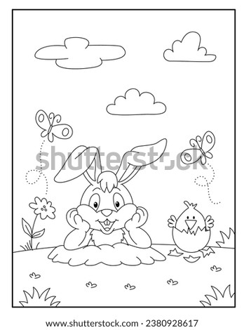 Happy easter coloring pages for kids