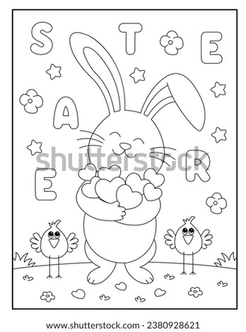 Happy easter coloring pages for kids