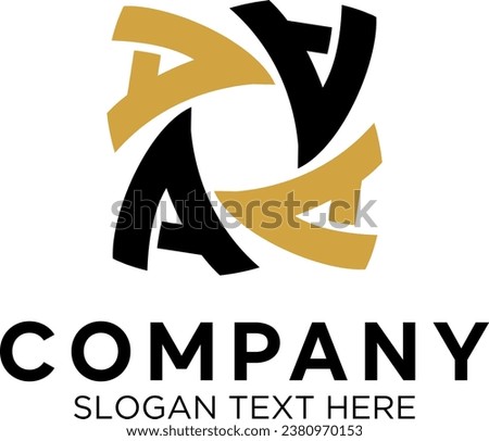 initial A vector logo design
