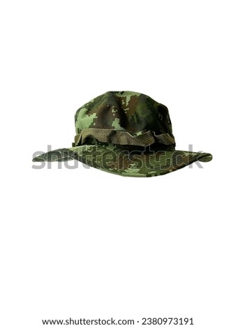 Soldier hat or Military hat isolated on white background, Army helmet on White Background With work path.