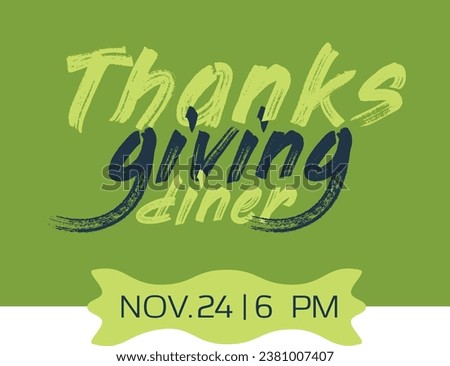 Thanksgiving label with lettering in retro style, vector