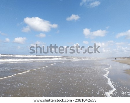 The North Sea lies between Great Britain, Denmark, Norway, Germany, the Netherlands, Belgium and France. Picture taken at the beach of Noordwijk which is a town in the Netherlands