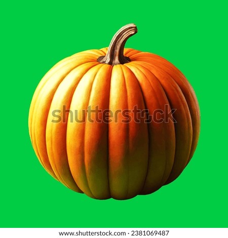 Halloween Pumpkin with green background