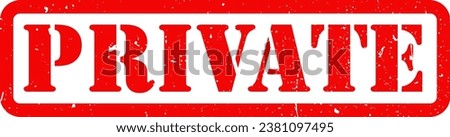 Red Private Public Property Rubber Stamp Grunge Texture Sign Signage Label Badge Sticker Vector EPS PNG Transparent No Background Clip Art Vector EPS PNG 