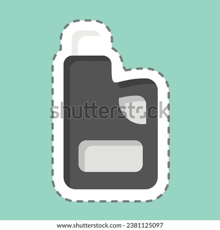 Sticker line cut Fabric Softness. related to Cleaning symbol. simple design editable. simple illustration
