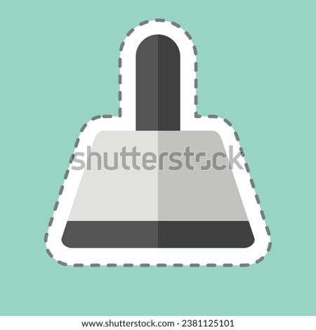 Sticker line cut Dustpan. related to Cleaning symbol. simple design editable. simple illustration