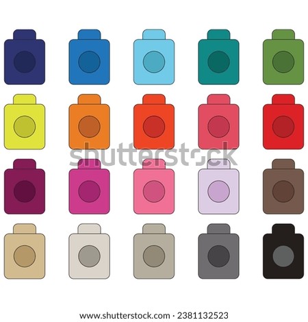 Snap Cubes Colorful Clip art Set Royalty-Free Stock Photo #2381132523