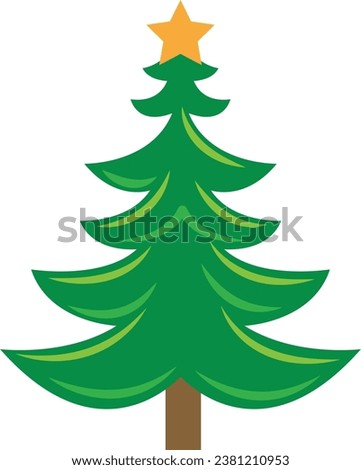 Christmas tree vector image or clip art