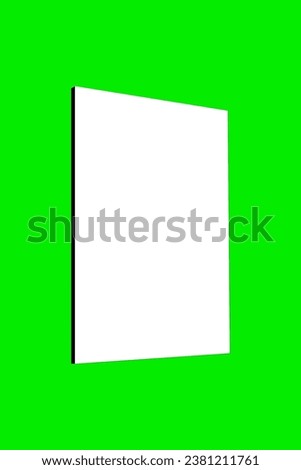 Mockup image of Blank billboard white screen posters on green background, Blank photo frames display with clipping path for your design