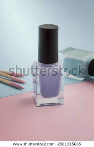 Nail serum with transparent bottle