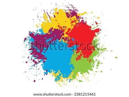 Abstract vector splatter color background design. illustration vector design.