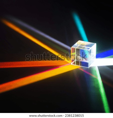 Colorful light prisms reflection.Colorful light prisms Effect