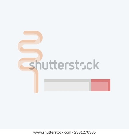 Icon Cigar. related to World Cancer symbol. flat style. simple design editable. simple illustration