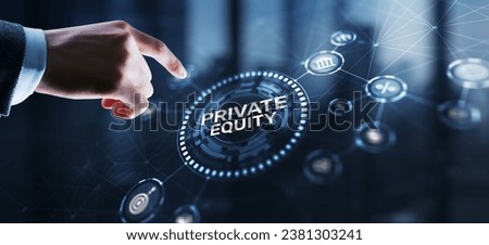Private equity investment business concept. Technology Internet concept Royalty-Free Stock Photo #2381303241