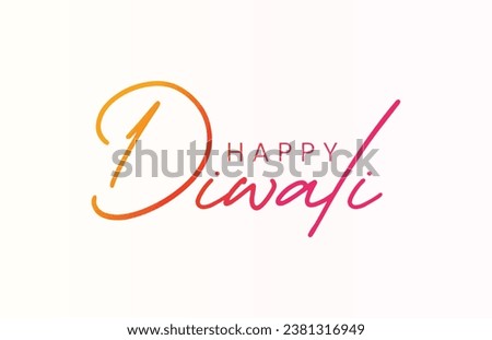 Happy Diwali text vector art | Happy Diwali text design | Happy Diwali cursive font design | Diwali Festival vector | Deepavali design  Royalty-Free Stock Photo #2381316949