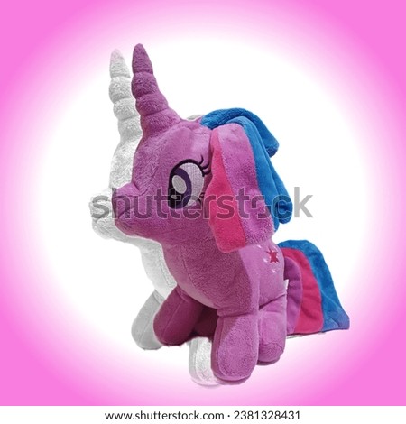 pink horse doll with background