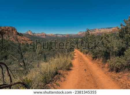 An off road trail heading into Sedona, Arizona. 