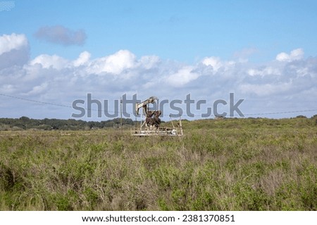 oil field near Galvaston, Texas, USA  at the sea