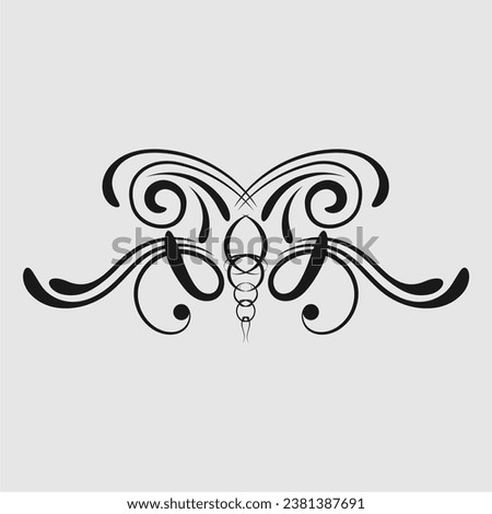 Calligraphic design elements and page decoration. Vector