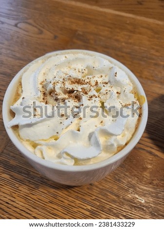 delicious pumpkin latte coffee in a mug