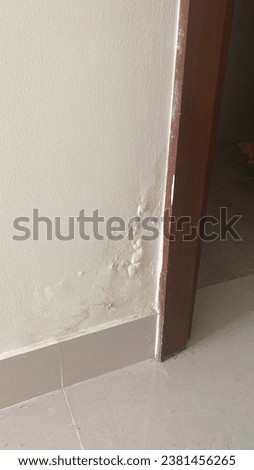Watermark printing on the white wall