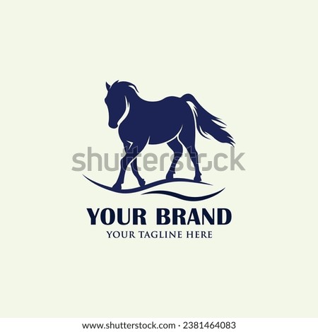 Horse logo vector icon illustration design Royalty-Free Stock Photo #2381464083