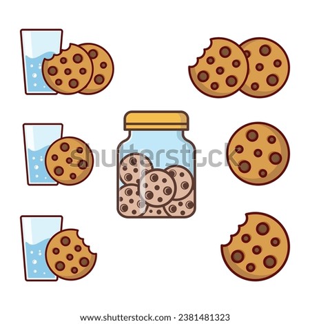 Cookie biscuit icon vector on trendy design