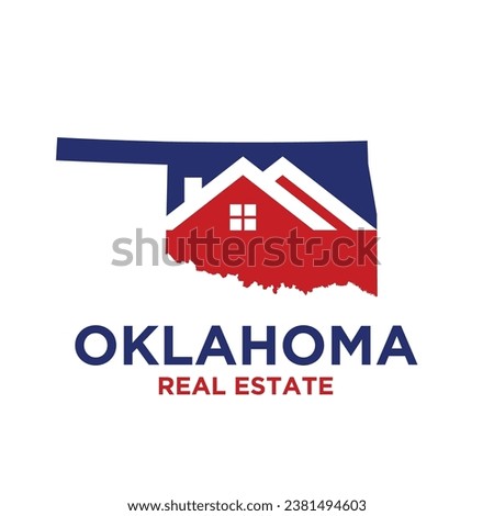 Oklahoma Real Estate Logo, simple flat design.