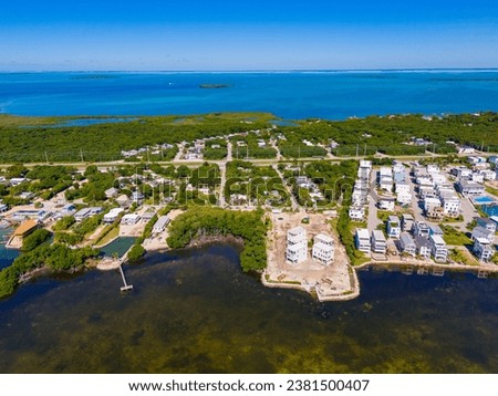 Aerial photo residential neighborhoods in the Florida Keys