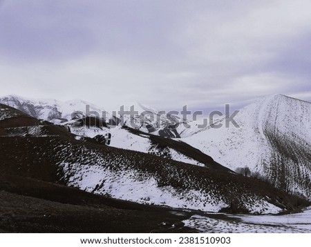 Snow on mountain in winter