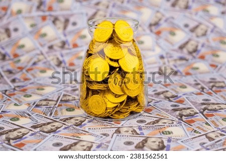 Save gold in glass bottles, gold coins, gold stocks