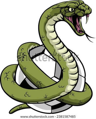 A snake soccer football ball animal sports team mascot