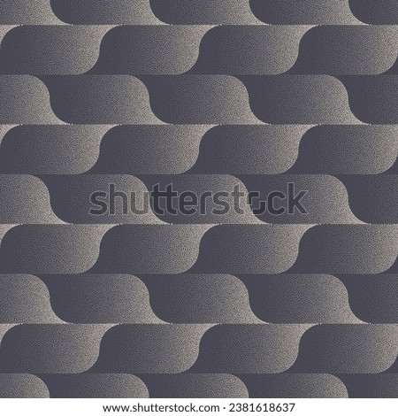 Contemporary Graphic Seamless Pattern Trend Vector Dot Work Abstract Background. Unique Unusual Endless Abstraction. Textile Print For Cloth Or Linen. Repetitive Wallpaper. Half Tone Art Illustration Royalty-Free Stock Photo #2381618637