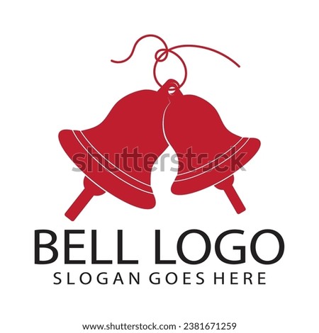 Vector logo design, illustration of a Christmas bell