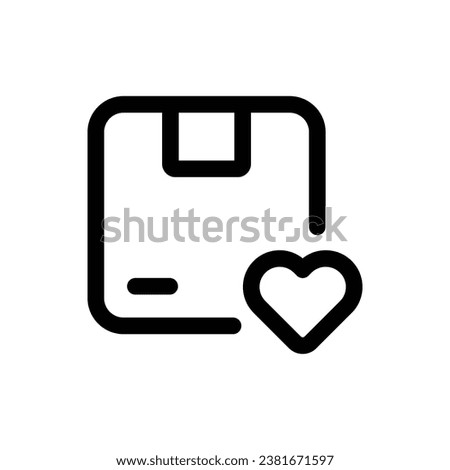 Favorite Delivery icon in trendy outline style isolated on white background. Favorite Delivery silhouette symbol for your website design, logo, app, UI. Vector illustration, EPS10.