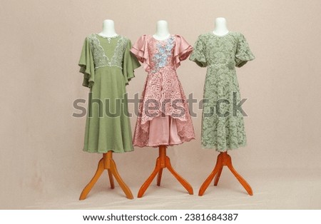 pink and green children's dresses with a variety of models. great for design inspiration, parties, family photos