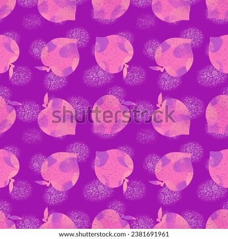 Summer fruit seamless peach pattern for wrapping paper and fabrics and linens and kids clothes print and festive packaging and vocational accessories 