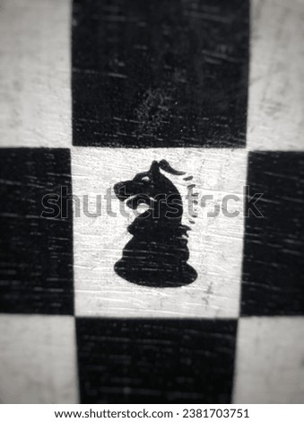 The picture of horse chess piece.