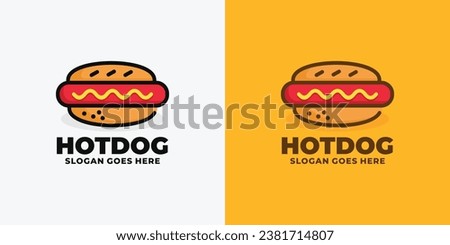 Hot dog logo design vector illustration
