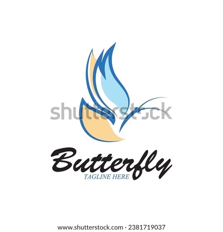 beatiful butterfly icon vector illustration template design