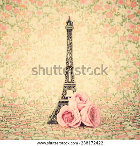Eifel tower and roses