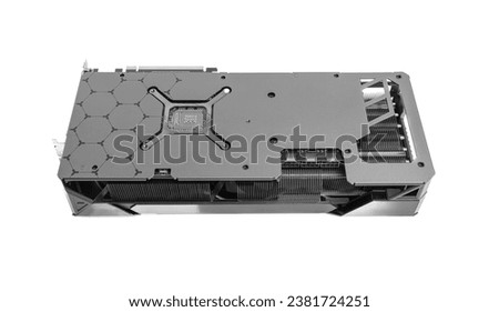 Powerful graphic video card of a personal computer isolated on a white background.